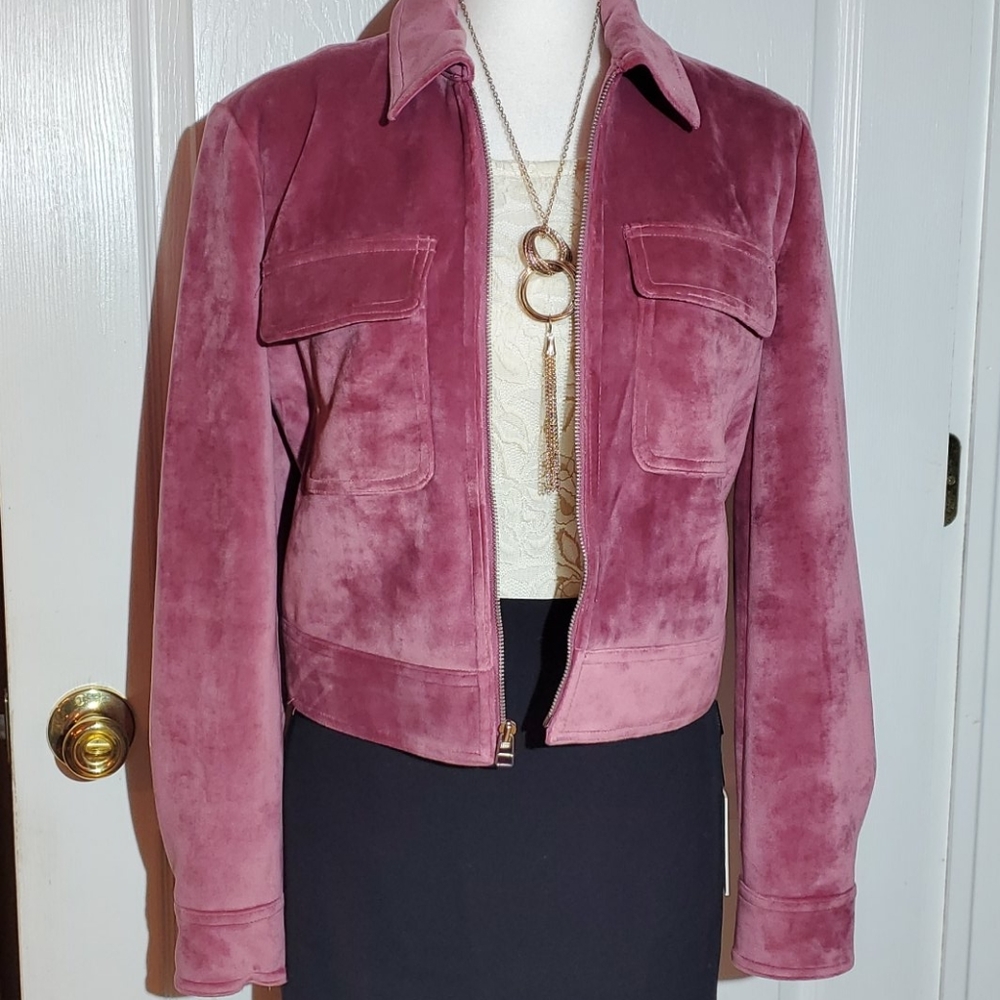 Women's jacket Nine West  size S pink Zip-up